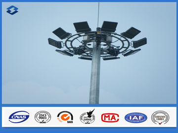 O mastro alto material da chapa de aço conduziu o pólo de iluminação, pólo /mast do projector do padrão do ISO 1461 de ASTMA 123/EN