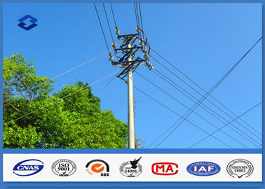 Linha de transmissão elétrica aço do Hdg polo de serviço público de 50ft para a distribuição de poder de África