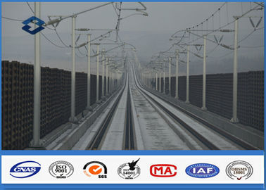 Q345 metal elétrico octogonal material de aço pólo de serviço público para o estação de caminhos-de-ferro